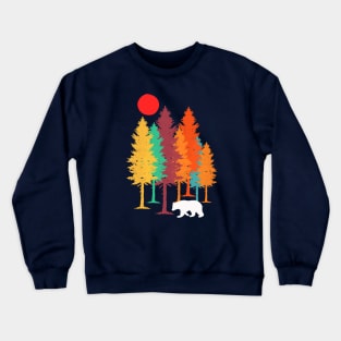 colorful trees Crewneck Sweatshirt
